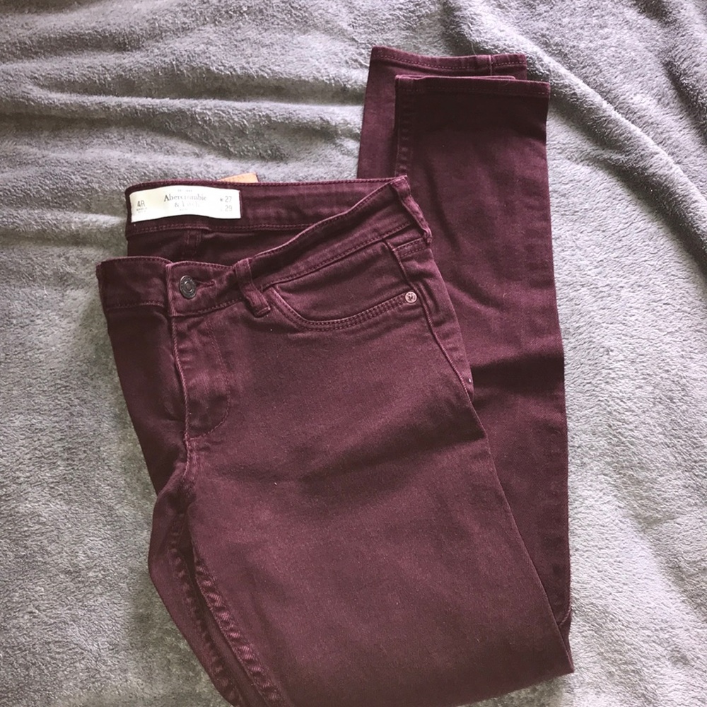 Maroon Jeans